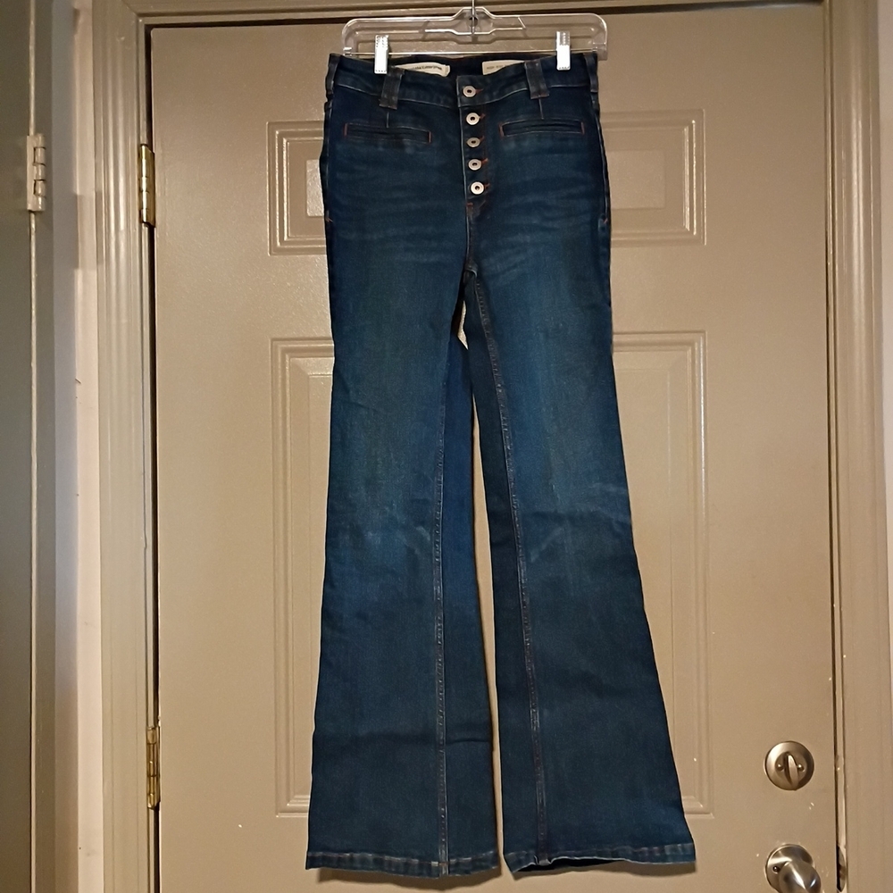 Anthropologie Pilcro High Rise Trouser Bootcut Jeans Women's Flared Jeans Sz27